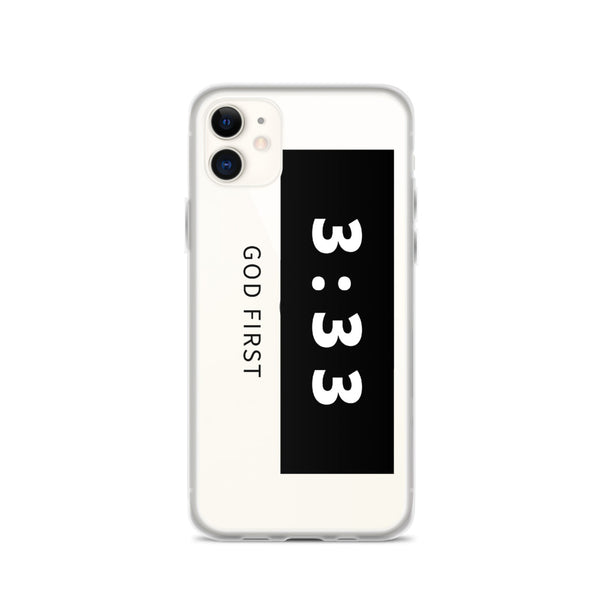 3:33 Black - Phone Case for iPhone